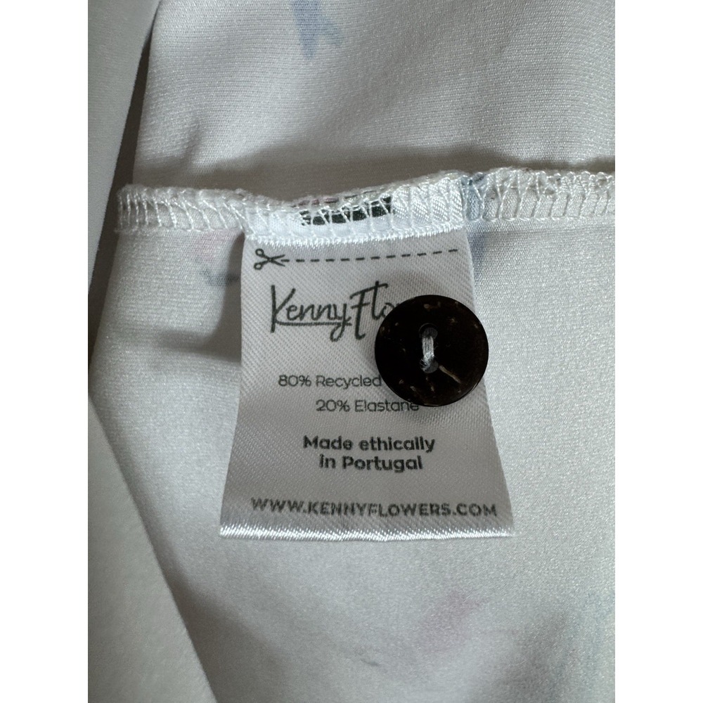 Kenny Flowers"Surfing Flamingos" Golf Shirt.‎ Size Medium Stretch Performance - Picture 6 of 6